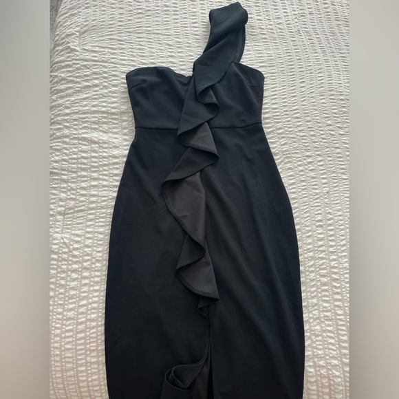 Formal One Shoulder Midi Dress - Picture 2 of 3